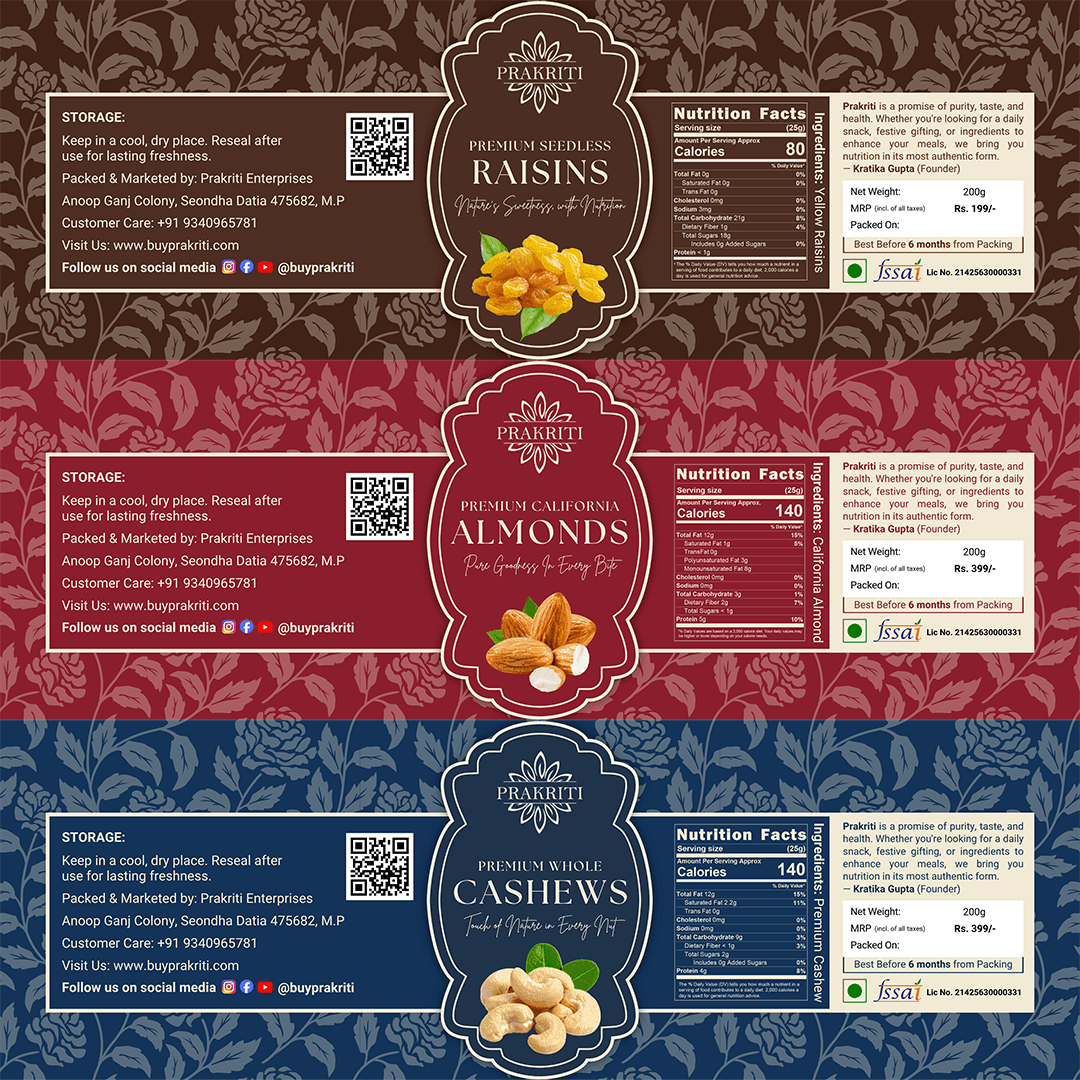 DryFruits Jar Label - Featured design by WeidOps